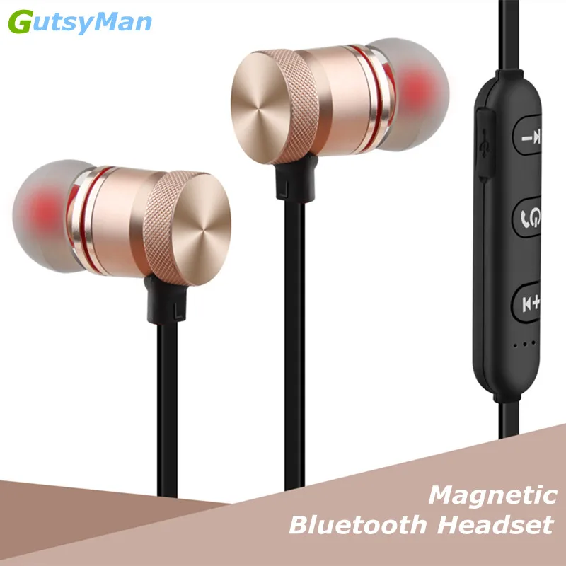 GutsyMan Bluetooth наушники с микрофоном спортивные наушники с защитой от пота беспроводные наушники бас наушники для телефонов Xiaomi MP3 видео