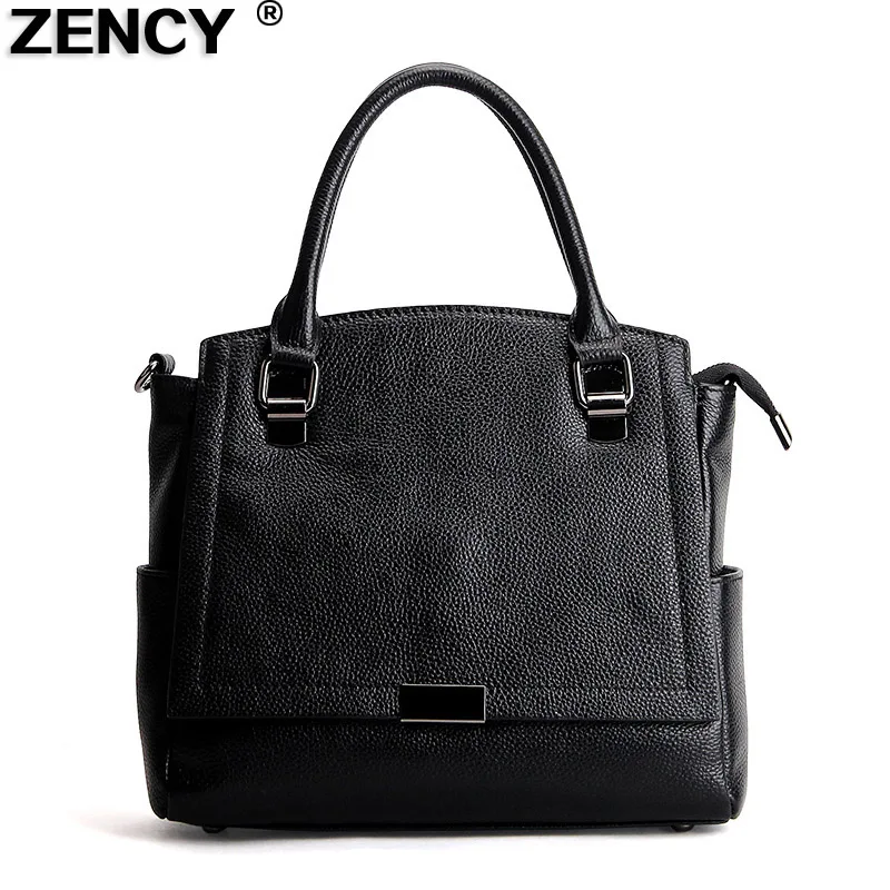 Бесплатная доставка ZENCY брендовые модные 100% натуральная кожа сумки-тоут Воловья