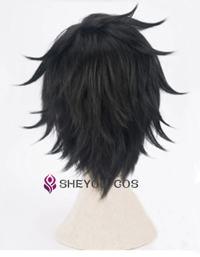 Anime The Rising of the Shield Hero Naofumi Iwatani Short Black Heat Resistant Hair Cosplay Costume Wig + Cap | Тематическая одежда