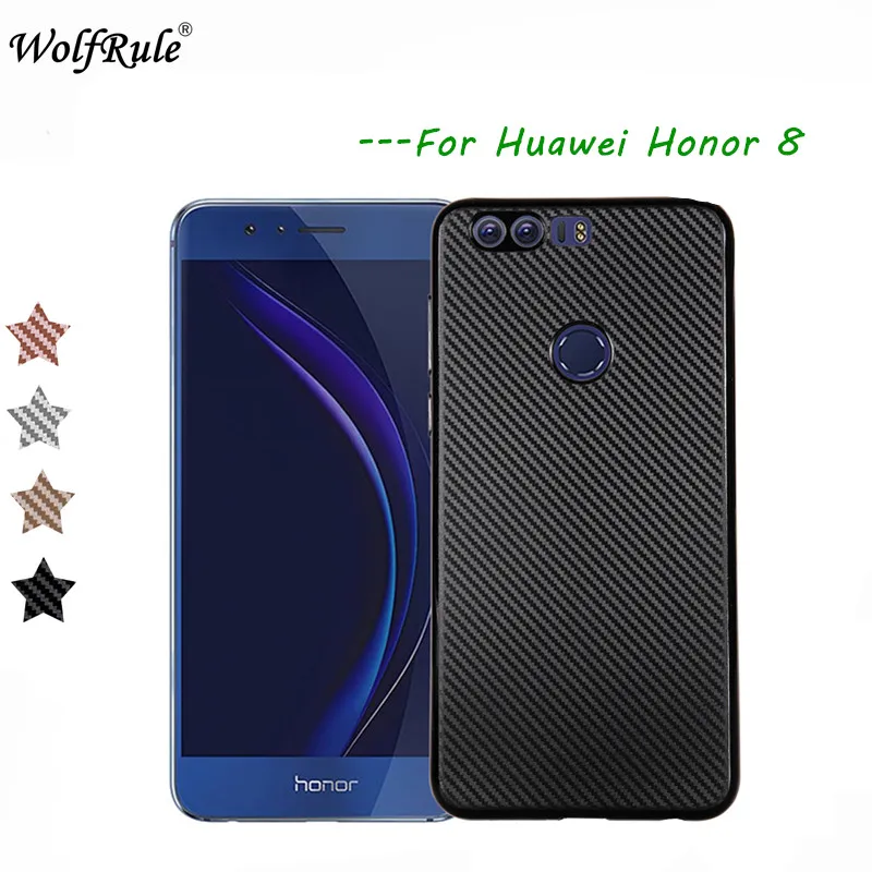 Чехол wolfrole Huawei Honor 8 чехол Роскошный с полной защитой из углеродного волокна