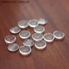 ZEROUP прозрачный стеклянный кабошон ручной работы 10 мм круглые принадлежности для ювелирных аксессуаров 50 шт