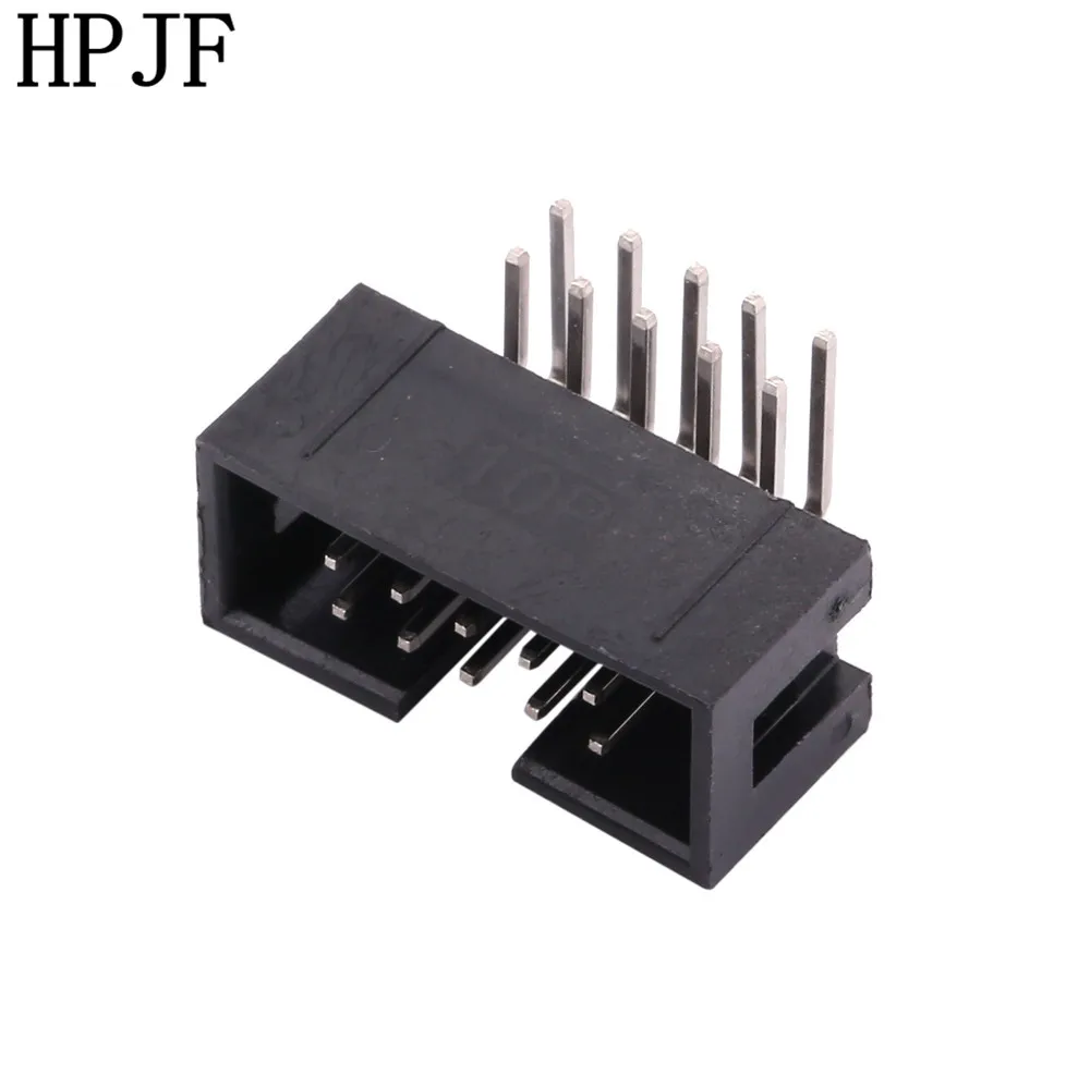 10 шт. шаг 2 54 мм 2x5Pin DC3 10-контактный прямоугольный Штекерный кожух PCB IDC разъем BoxHeader