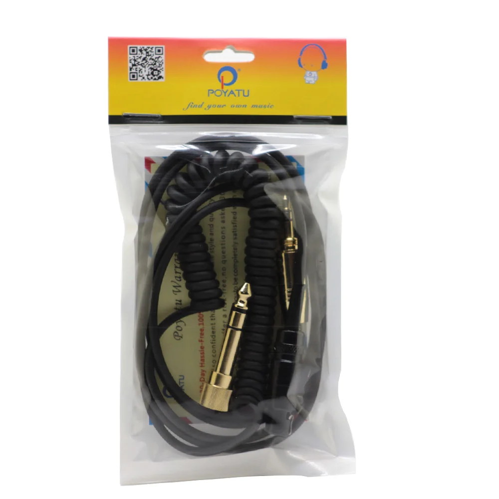 Наушники POYATU кабель для AKG Q701 K702 K267 K712 K141 K171 K181 K240 MK II K271MKII гибкий спиральный с