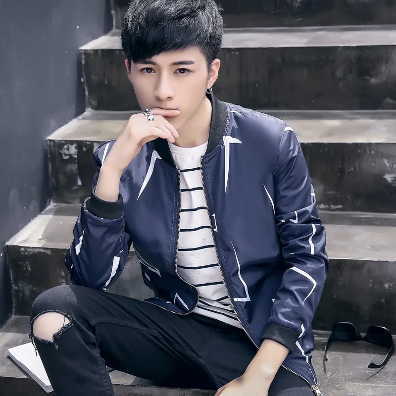 Высококачественная Мужская куртка весна зима 2017 бейсбольная Модная приталенная