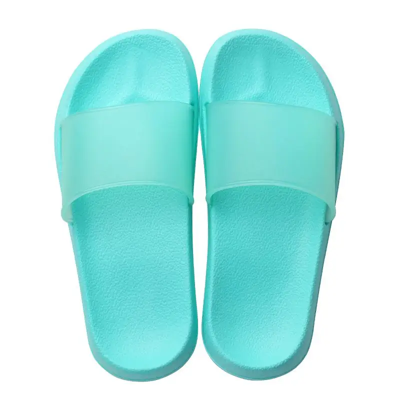 Women Summer Slides Non-slip Solid Color Slippers Women Beach Flip Flops Women Indoor Slippers Transparent Bothe Slides - Цвет: green