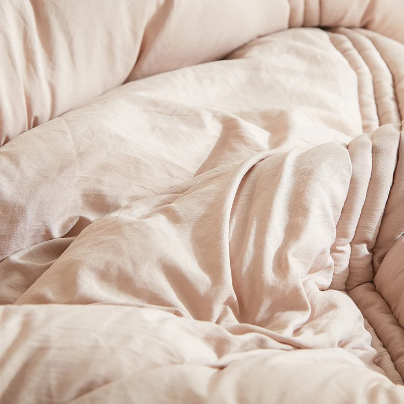 

Brown Yellow Pink Blue Gray Luxury Washed Cotton Comforter