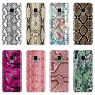 Роскошный чехол из ТПУ со змеиной кожей для Samsung Galaxy S5 S6 S7 Edge S8 S9 Plus, мягкий силиконовый чехол для телефона Samsung Note 4 5 8 9