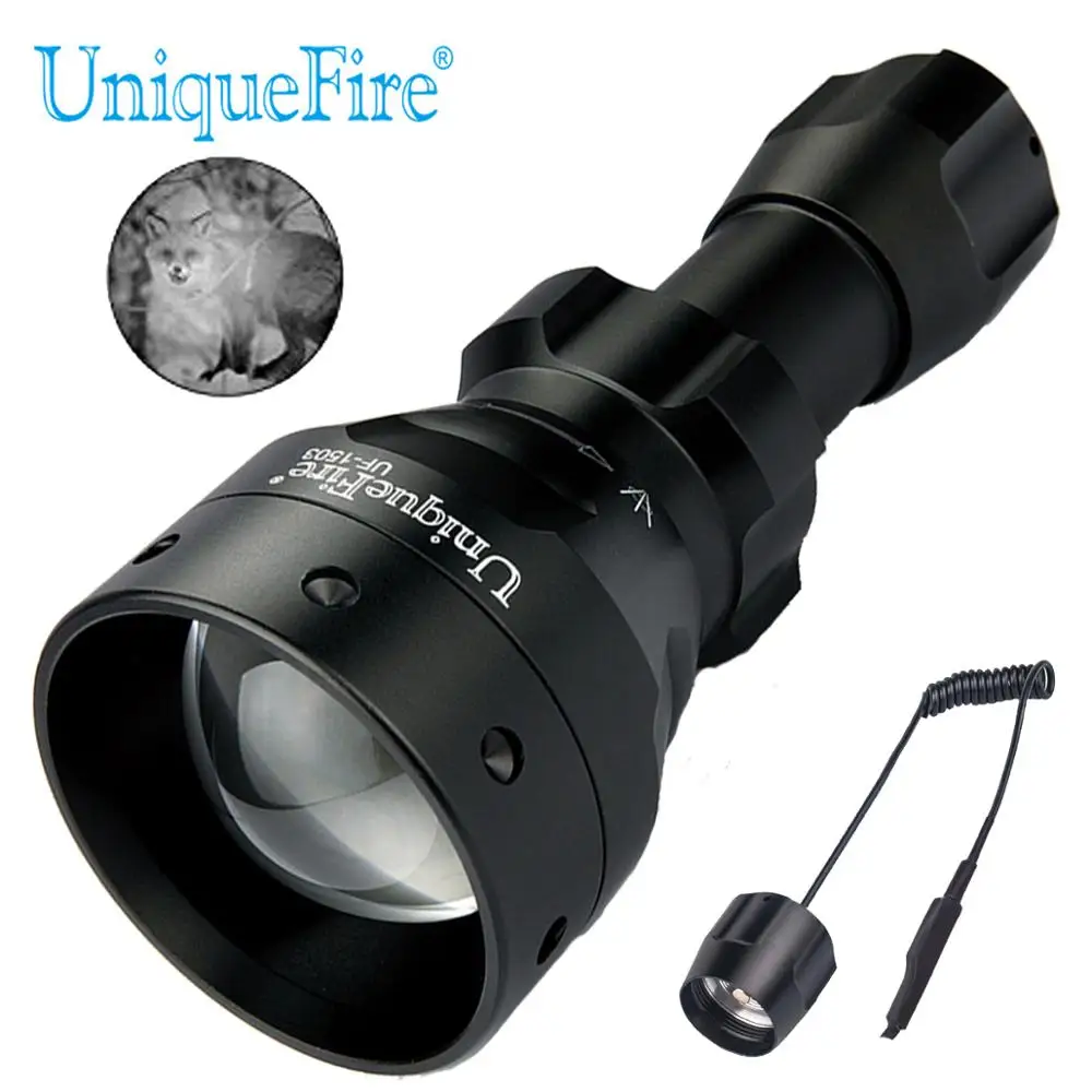 UniqueFire 1503 IR 850nm масштабируемый светодиодный фонарик 3 режима факел с пультом