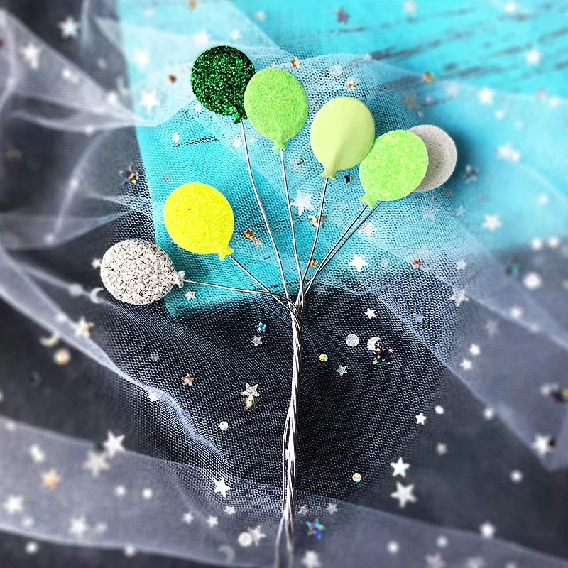 1 шт. милый красочный Блестящий маленький воздушный шар Железный Топпер для торта