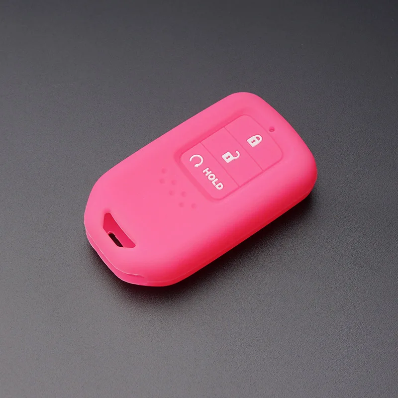 Magenta Силиконовые брелока чехол Protect для Honda City для Accord vezel Civic Pilot CRV вариабельности сердечного ритма Джаз Автозапуск держатель - Название цвета: Magenta