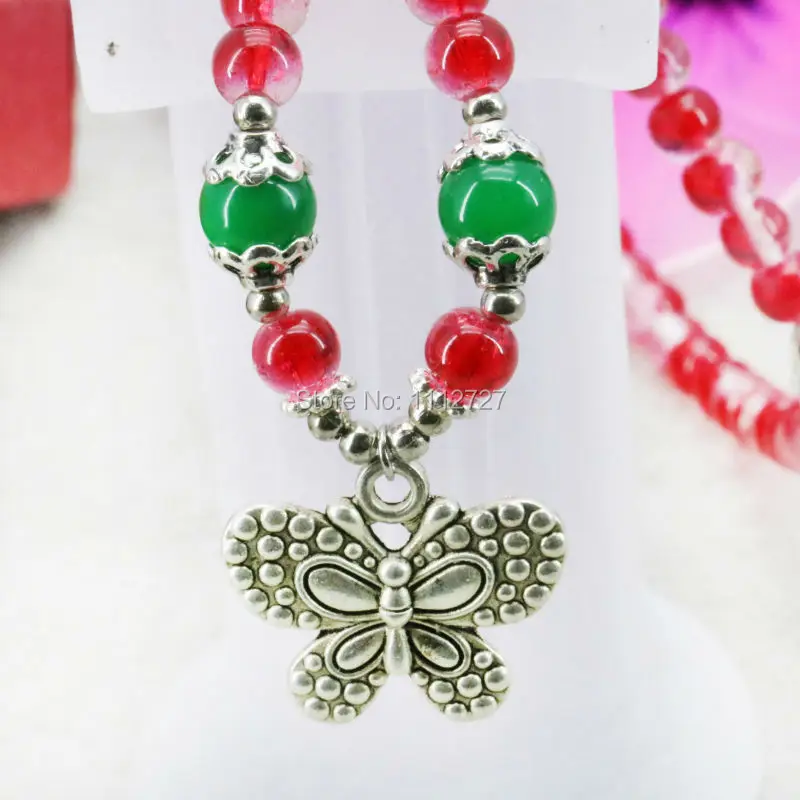 Многоцветный модный красный 3 ряда стеклянный бисер браслет с кристаллами ручная