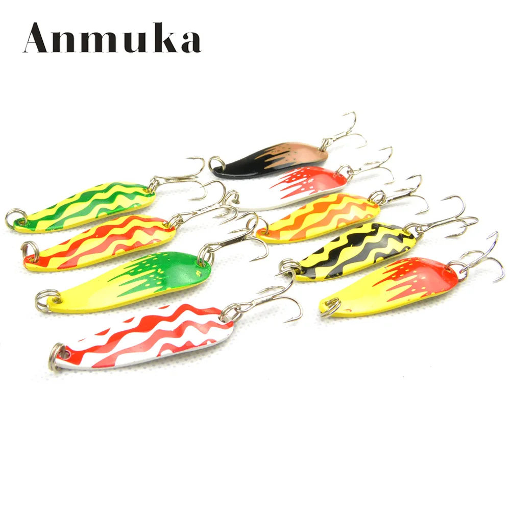 Anmuka 1 шт. расшитая блестками дорожная металлическая наживка 9 цветов с рисунком 4 3