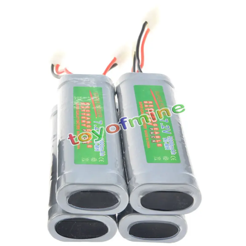 

4pcs 7.2V rechargeable Ni-Mh 5000mAh pack pcs battery