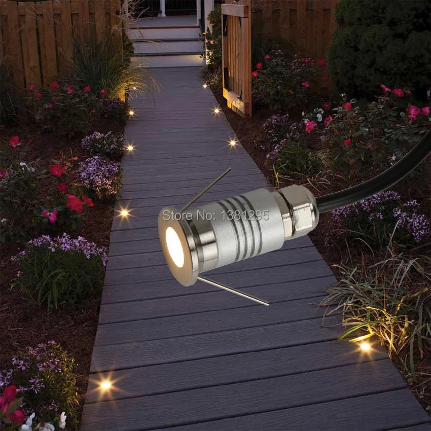 

1PCS LED Deck Light 12V 1W IP67 Outdoor Waterproof Recessed Stair Step Wall Floor Spotlight Terrace Canopy Veranda Spot Lamp Kit