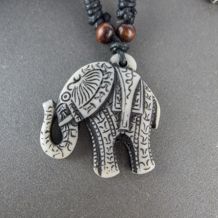 Крутой мужской кулон в виде слона ювелирное изделие искусство костяшек ожерелье