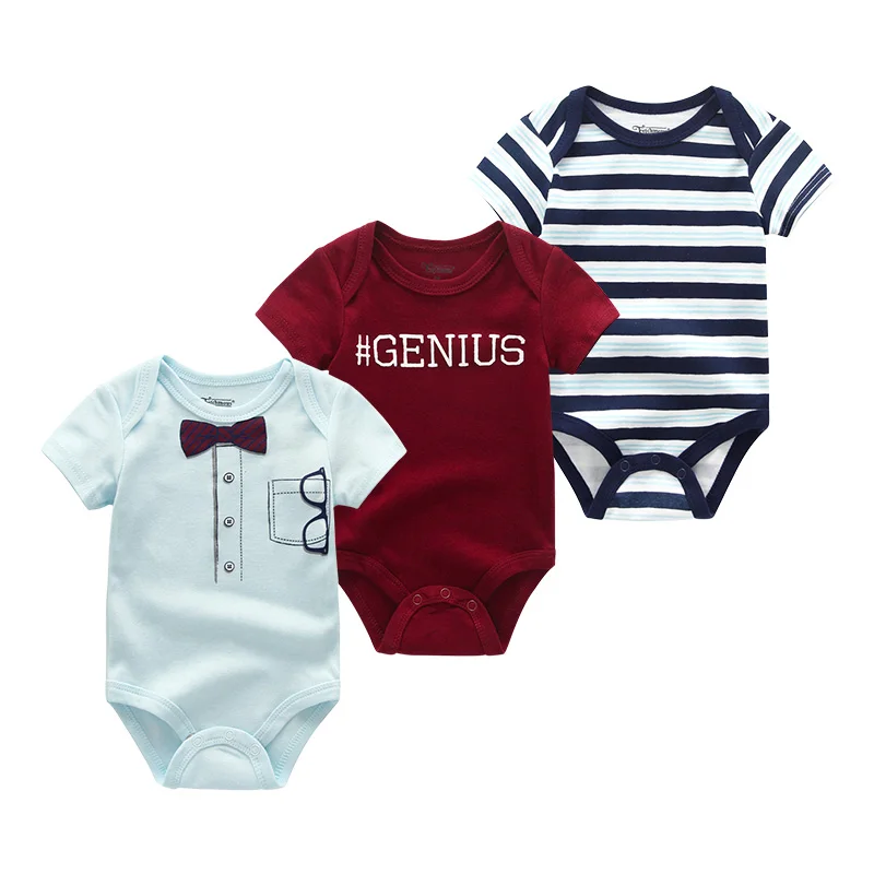baby boy clothes 3 шт./лот; одежда для маленьких девочек; комбинезон для новорожденных мальчиков; Детский комбинезон с короткими рукавами; Летний комбинезон для малышей с героями мультфильмов; ropa de bebe - Цвет: baby boy clothes