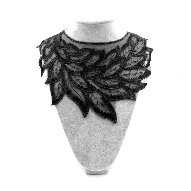 Smiry 1 шт. сетчатый кружевной воротник с вышивкой листьев кружевные воротники для