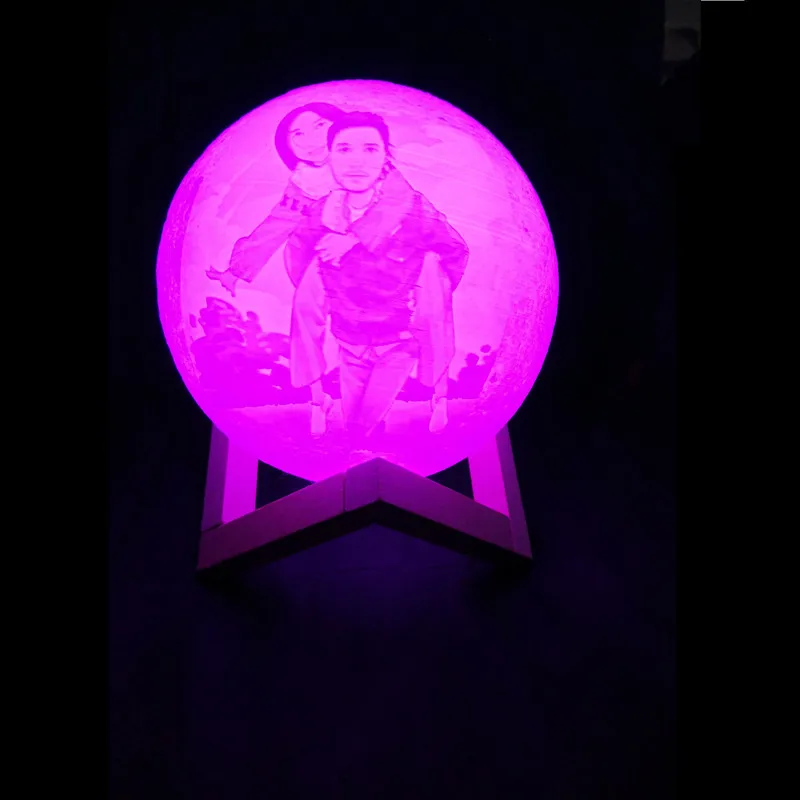 Прямая поставка VIP ссылка-фото и текст на заказ 3D печать луна лампа ночник