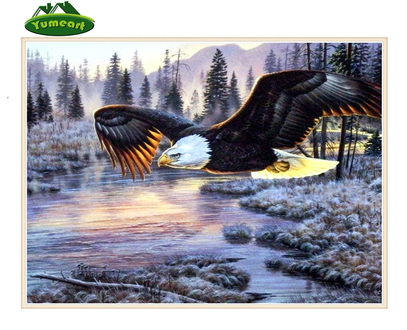 5D алмазная живопись сделай сам вышивка крестиком Орл смола камень квадратная