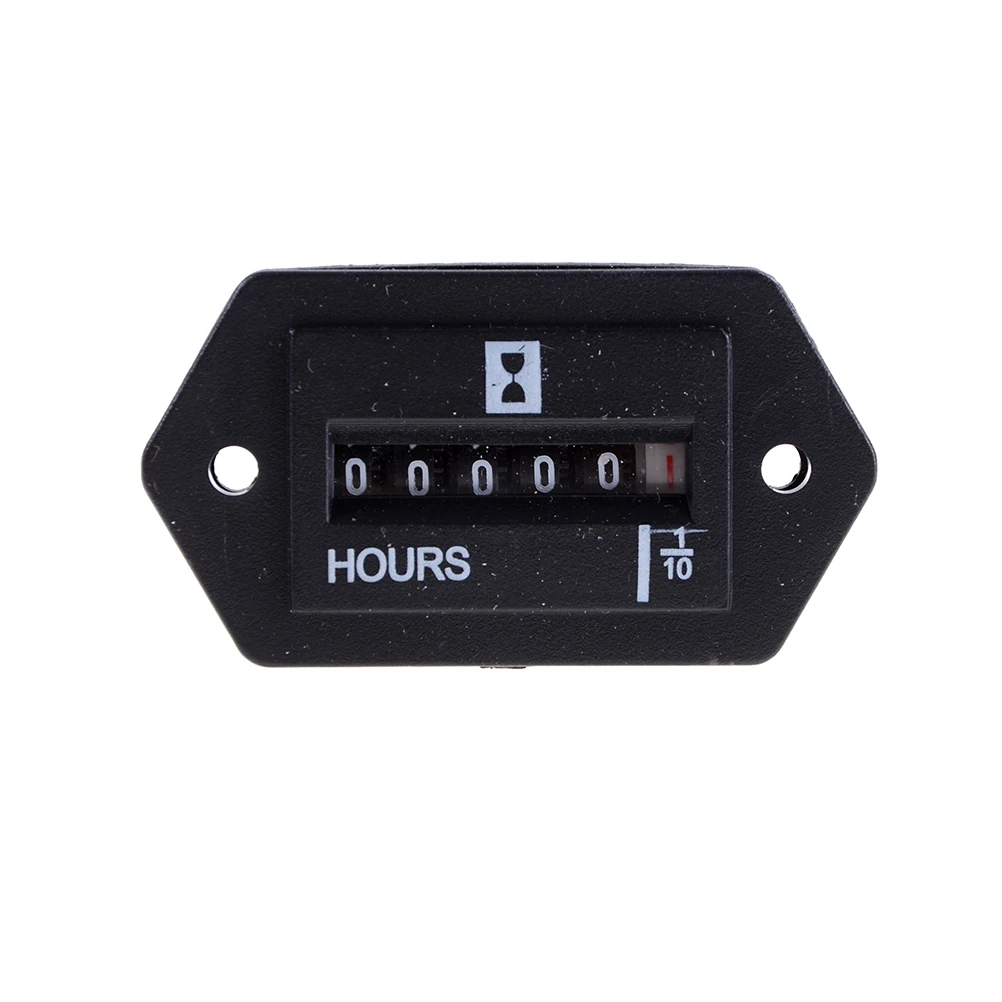 JETTING 1PCS New Generator Sealed Hour Meter Counter Tractor Truck Hourmeter Rectangle DC 12V-36V for Boats Trucks Tractors Cars |