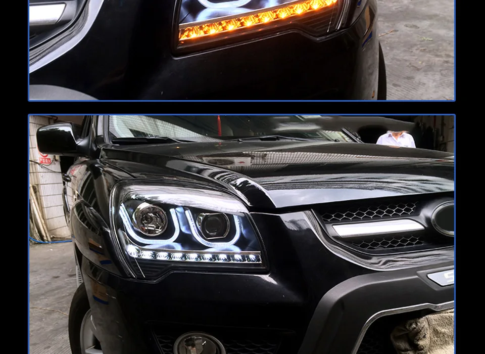 AKD Тюнинг автомобилей фары для KIA Sportage 2007-2013 светодиодные фары DRL ходовые огни биксеноновые фары Противотуманные фары с ангельскими глазками авто