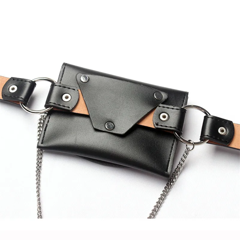 

Mihaivina Women Hand Free Bag Casual Leather Waist Belt Pack 2018 Women Brand Chain Bag Hobo Female Pouch Small Bags