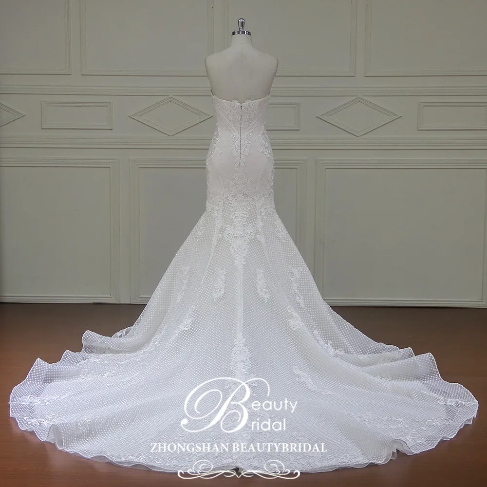 Женское свадебное платье без рукавов Beautybridal кружевное трапециевидной формы с
