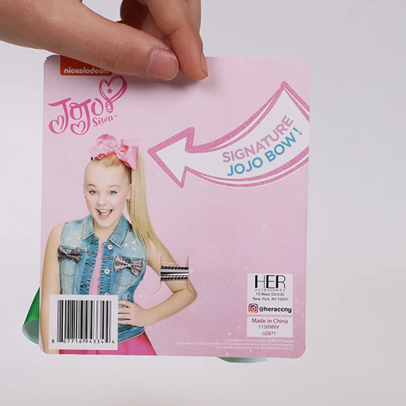 Jojo Siwa лук корсажная лента бутик волосы банты Bling блестящие стразы заколки цвета радуги для маленьких девочек подростков малышей Подарки