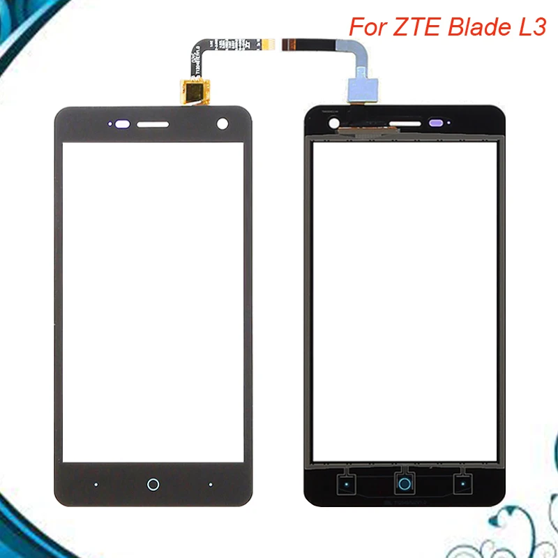 Высокое качество Черный Белый сенсорный экран для ZTE Blade L3 стекло объектив сенсор