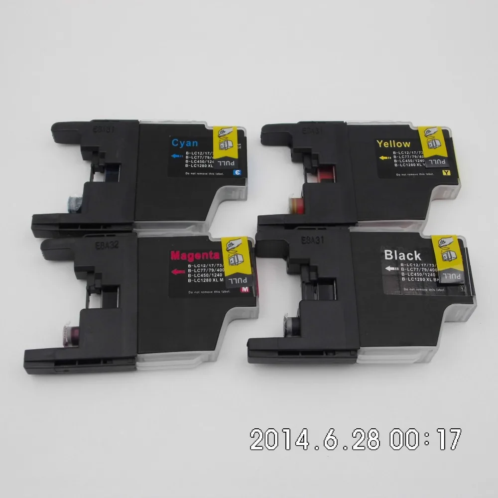 

4 набора из 16 шт. чернильных картриджей LC71 LC73 LC75 для BROTHER MFC-J6510DW, DCP-J525W, DCP-J725DW, DCP-J925DW, MFC-J280W, с полными чернилами
