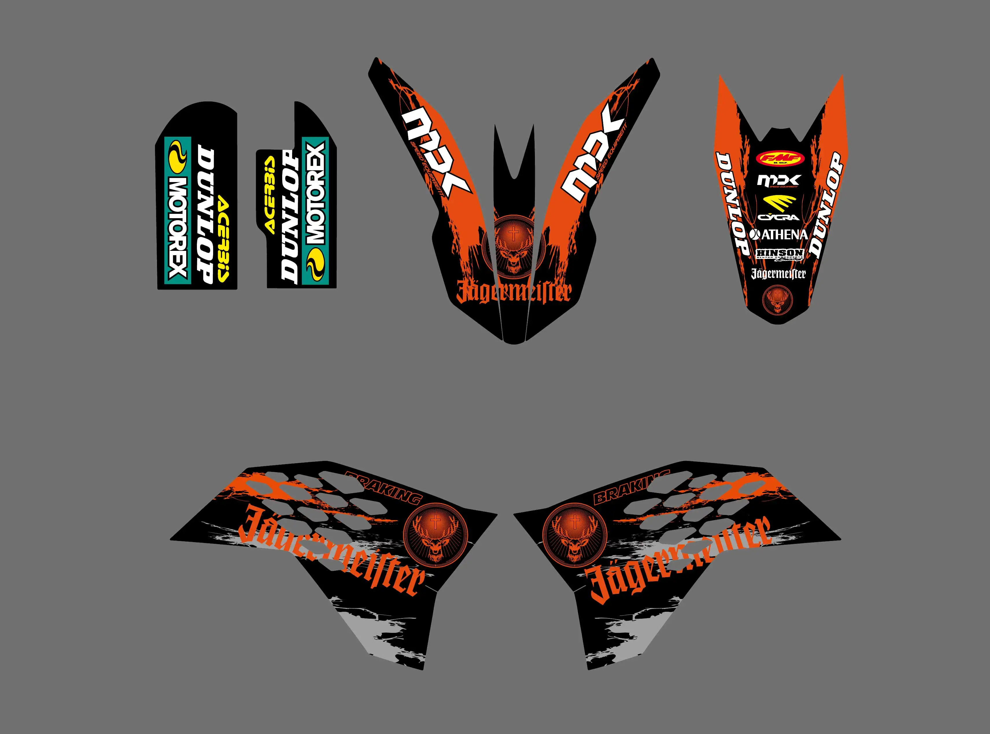 Новая команда графических наклеек для фона KTM SX65 SX 65 2009 2010 2011 2012|Наклейки и