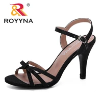royyna 2019 new women sandals fashion gladiator sandals summer shoes female high heels sandals rome style cross tied sandals