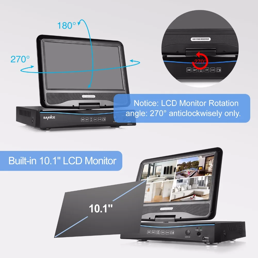 Камера Наружного видеонаблюдения SANNCE 8 каналов 1080N HDMI DVR шт. 1080 P 2 МП IR IP66 с защитой