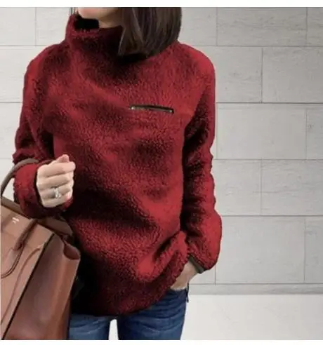 

Faux Fur Teddy Bear Coat Jacket Women Fashion Women Ladies Hoodies Women Long Sleeve Female Jacket Coat