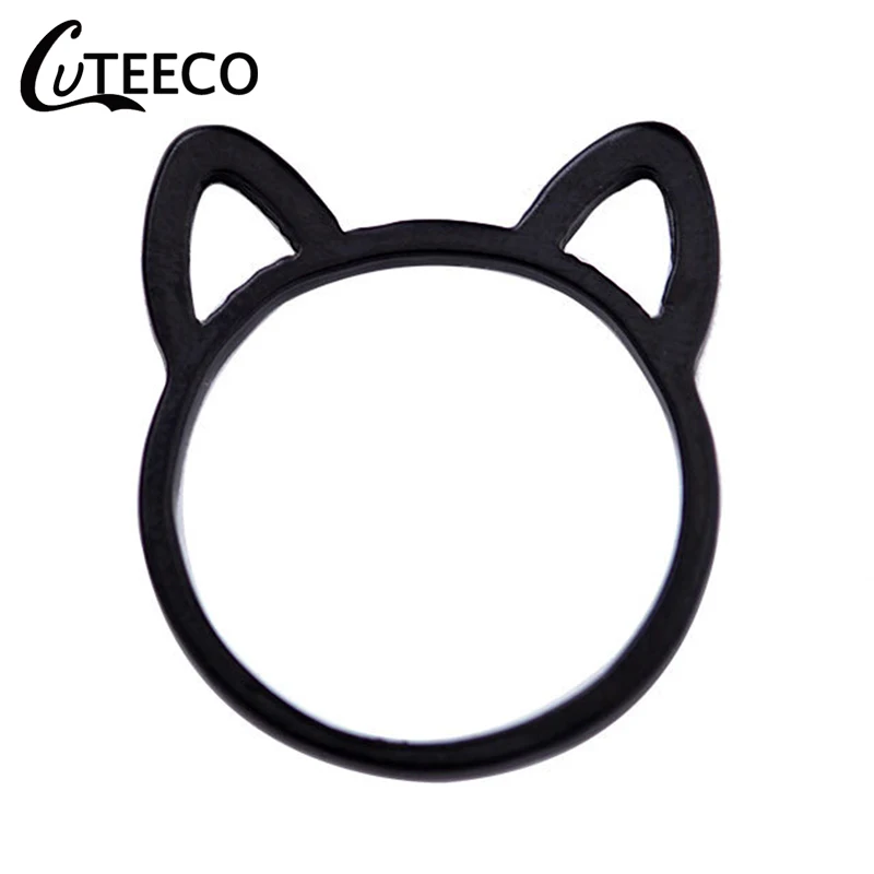 CUTEECO простой золотистый Кот в форме вечерние кольца для женщин модные