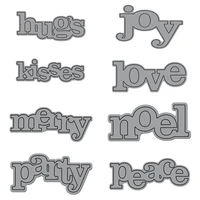 large words metal cutting dies stencil for diy scrapbooking photo album embossing paper cards making decorative crafts 22 styles