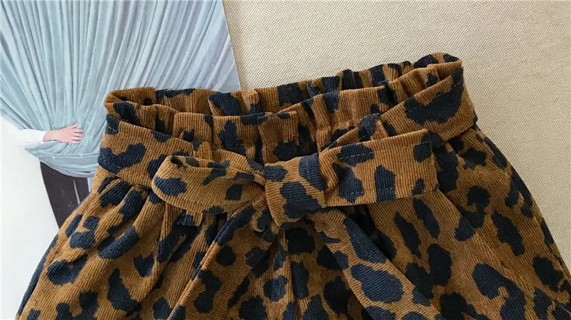 Новинка 2019 зимняя одежда модные плотные теплые брюки Leopad для девочек|Брюки| |