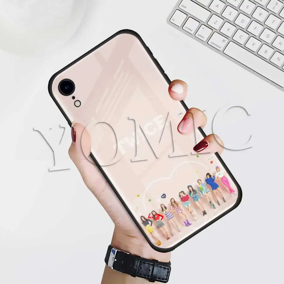 Чехол Twice Mina Momo Kpop из закаленного стекла для Apple iPhone XR 7 8 6 6S Plus X XS MAX, чехол для сотового телефона