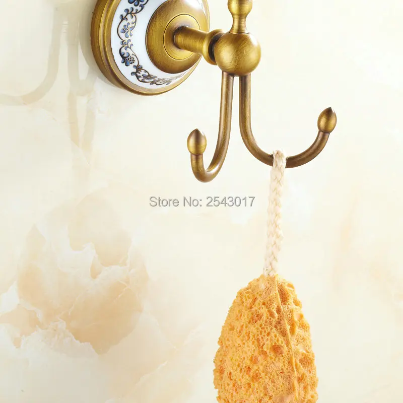 Аксессуары для ванной комнаты тканевые крючки античная латунная отделка
