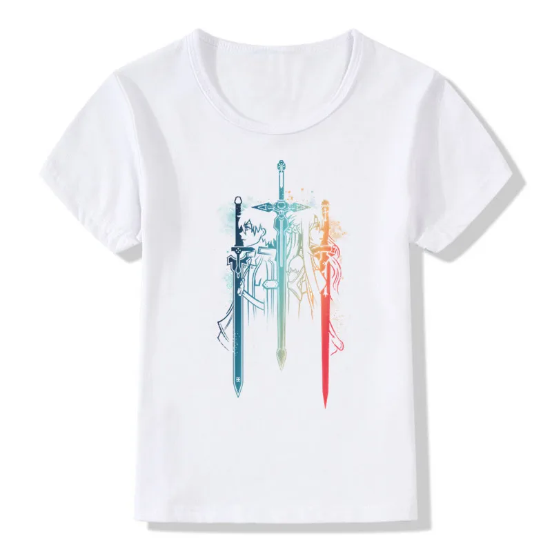 2019 Kids Sword Art Online Anime T-shirt O-Neck Short Sleeve Summer Boy&ampGirl Asuna Kirito Kirigaya Kazuto SAO Tee T Shirt ooo638 |