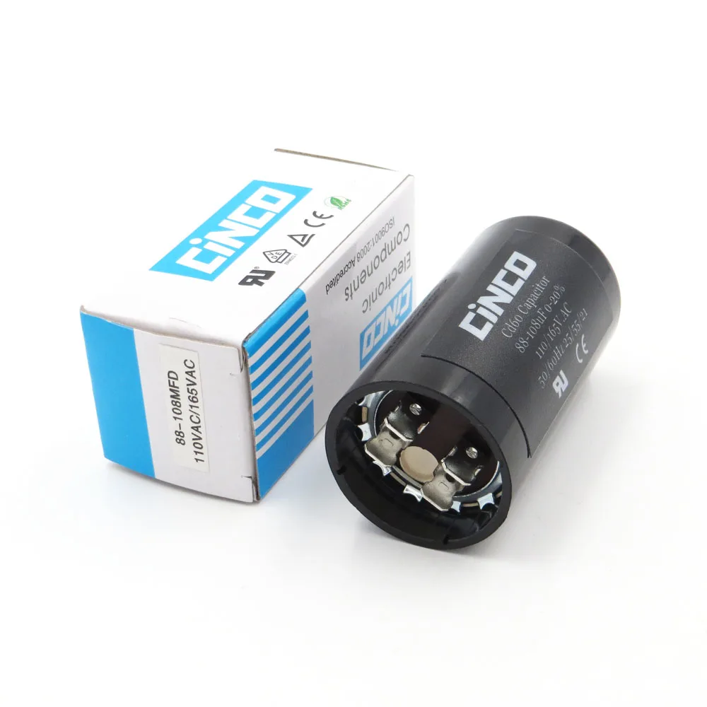 88 108 мкФ 110V 125V 165V CD60 пусковые конденсаторы двигателя RV Запуск mfd uf компрессор HVAC