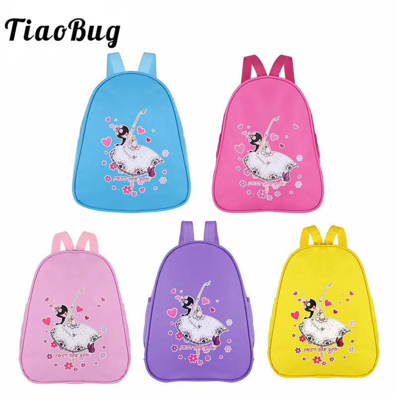 

TiaoBug Fashion Kids Lovely Ballet Dance Bags Girls Students School Backpack Floral Cartoon Ballerina Gym Ballet Shoulder Bag
