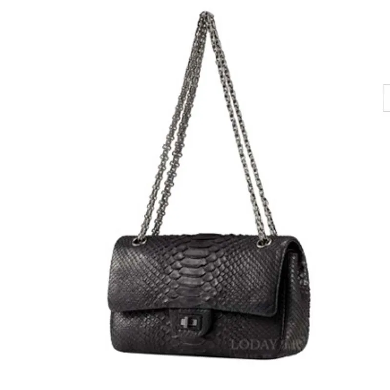 

ledai Brand import python skin chain bag single-shoulder crossbody bag women 2019 new leather small fragrant wind women bag