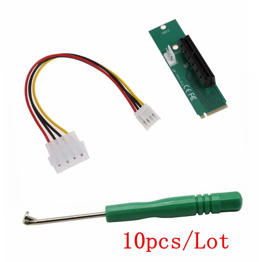 10 шт./лот NGFF M2 в PCI e 4x слот Райзер карта M key M.2 SSD порт к Express адаптер преобразователь