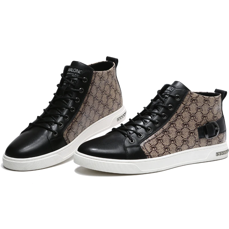HEINRICH Top Quality Handmade Genuine Leather Men Shoes 2018 New Casual High-Top Work Non-Slip Chaussure Homme Haute | Обувь
