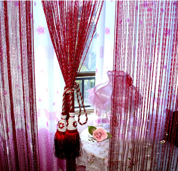 

HOT SELL/ high quality string curtain For living room/ door curtains partition fashion sheer curtains 100 * 200CM/ FREE SHIPPING