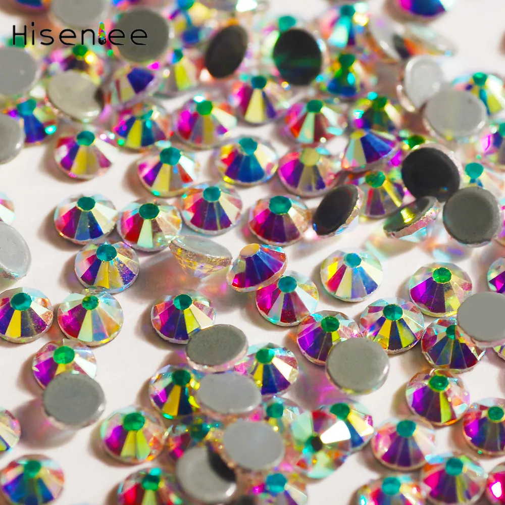 Multi-Size AAAA Crystal AB Hotfix Nail Art Rhinestone 3D Strass Charm Shiny Glass Stone Clothing Handmade Design Decoration Tool | Красота и