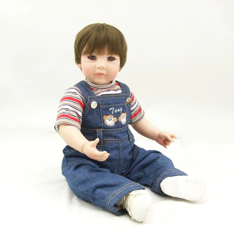 50cm Silicone Vinyl Reborn Baby Doll Toys Lifelike Toddler Boy Babies Child Birthday Gift Girl Play House Toy | Игрушки и хобби