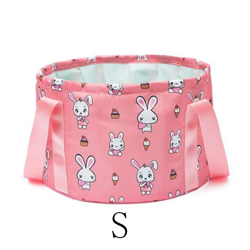 S Pink rabbit Складная дорожная сумка с животным узором для мужчин и женщин, органайзер для стирки, ванной, умывальника, сумка для мытья ног, аксессуары для путешествий - Цвет: S Pink rabbit