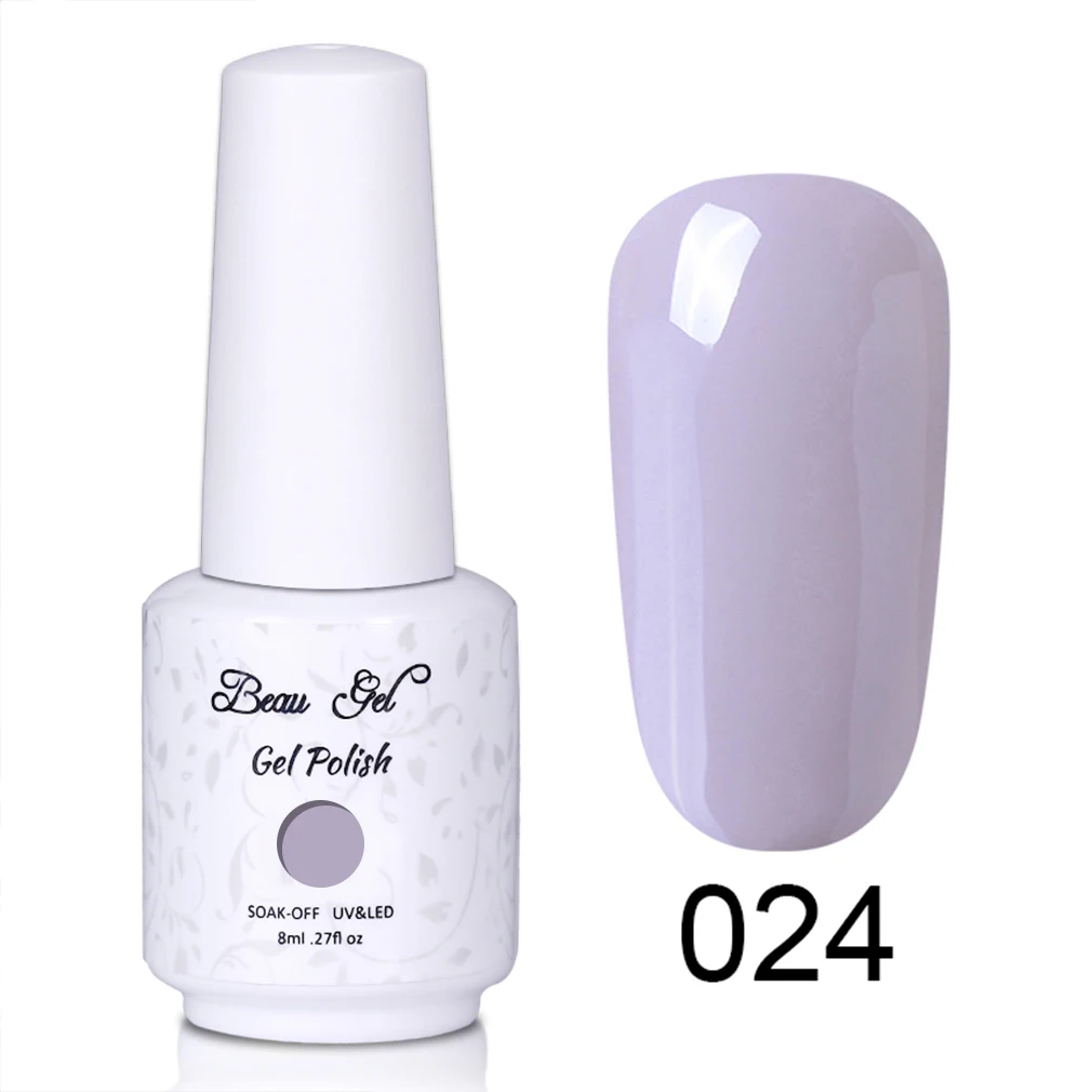 NU024 Beau Gel 8ml Nude Color UV Gel Nail Polish Soak Off Vernis Semi Permanent Hybrid Varnish Gellak Enamel Lacquer Jelly Gel Polish - Цвет: NU024